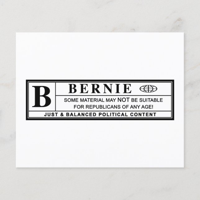 Étiquette d'avertissement Bernie Sanders (Devant)