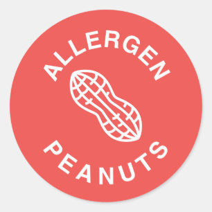 Étiquette d'avertissement d'allergie alimentaire a