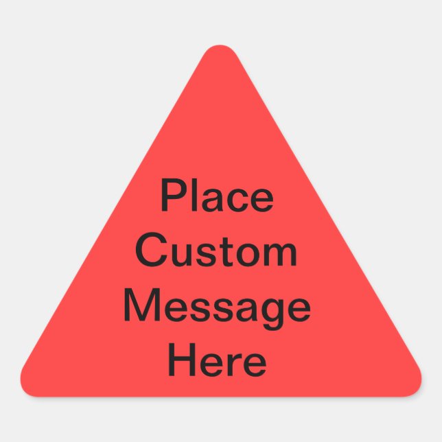 Étiquette d'avertissement de message personnalisé (Devant)