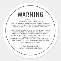 Étiquette d'avertissement de produit blanc minimal