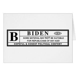 Étiquette d'avertissement Joe Biden