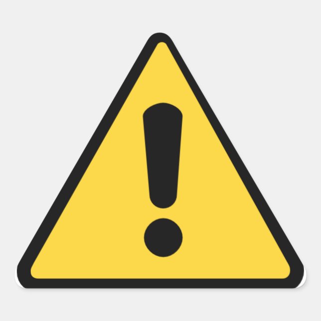 Étiquette d'avertissement triangle (Devant)