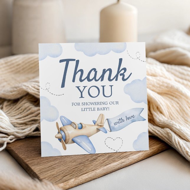 Étiquette d'avion Aviateur Nuages Favori Merci (Créateur téléchargé)