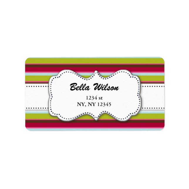 étiquette de adresse (Devant)