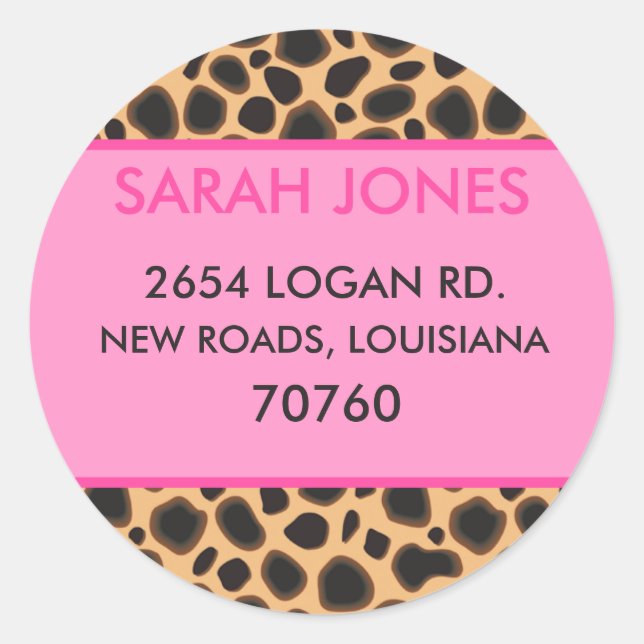 Étiquette de adresse (Devant)