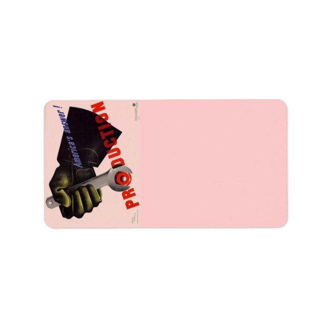 Étiquette de adresse 2ème guerre mondiale Poster v (Devant)