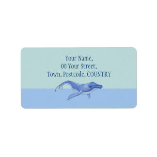 Étiquette de adresse à baleine