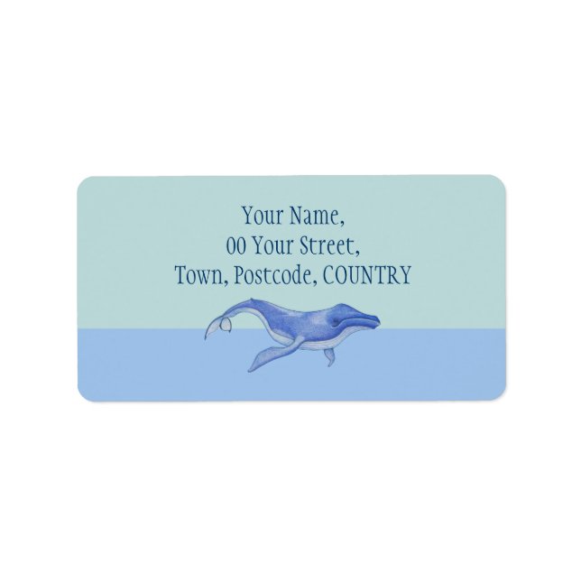 Étiquette de adresse à baleine (Devant)