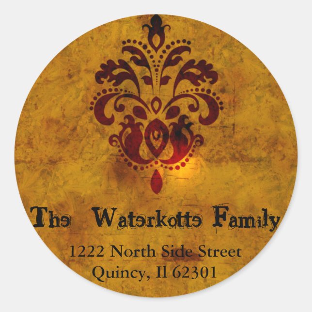 Étiquette de adresse à fleurs haut de gamme (Devant)