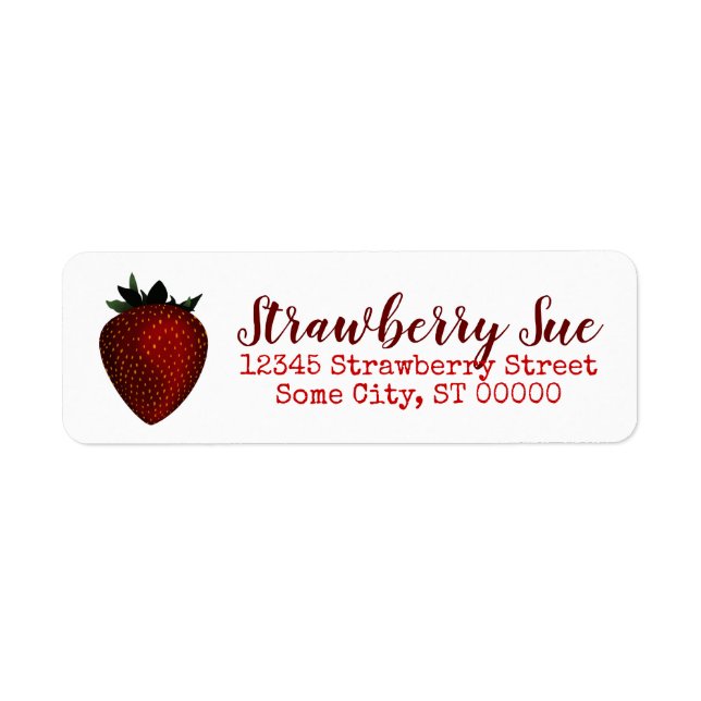étiquette de adresse à fraise (Devant)
