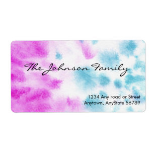 Étiquette de adresse aquarelle