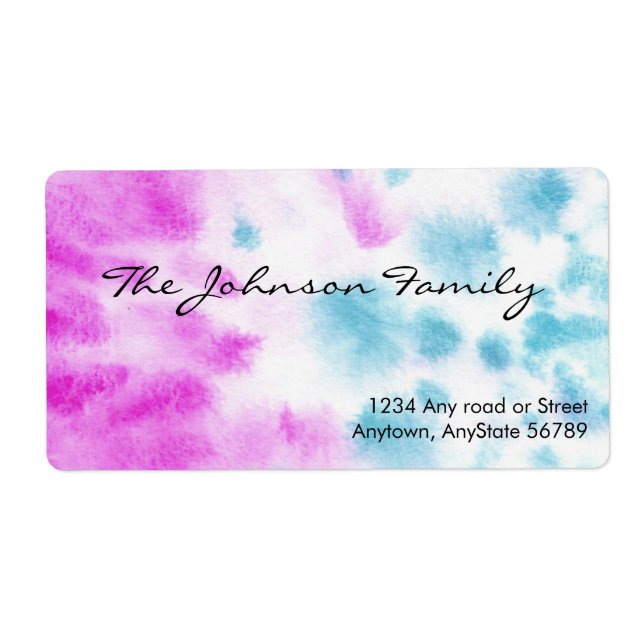 Étiquette de adresse aquarelle (Devant)