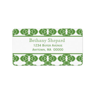 Étiquette de adresse Art déco Damask