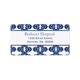 Étiquette de adresse Art déco Damask