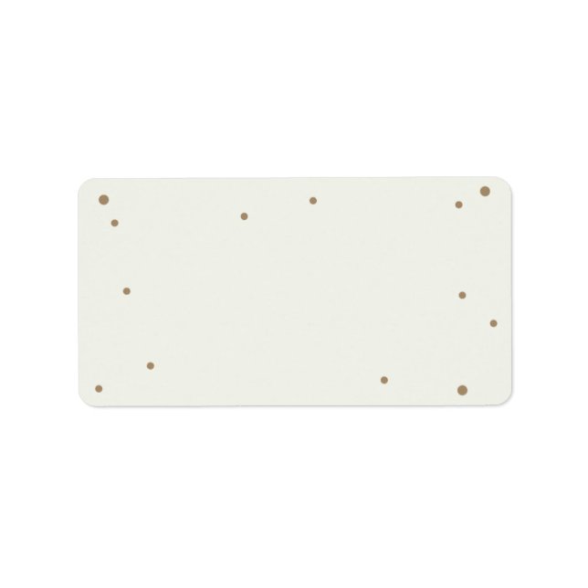 Étiquette de adresse auto-impression de la crème (Devant)