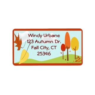 Étiquette de adresse automne