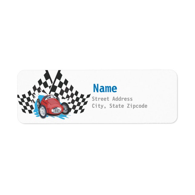 Étiquette de adresse automobile (Devant)