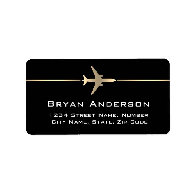Étiquette de adresse avion à réaction (Devant)