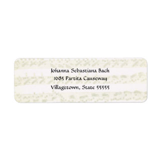 Étiquette de adresse Bach Partita