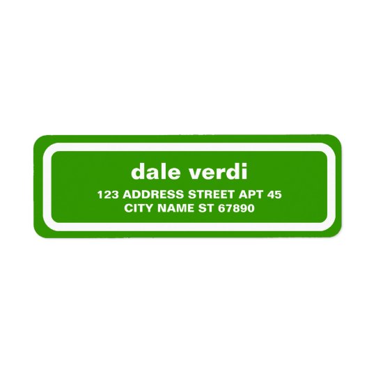 Étiquette de adresse blanc simple de retour de