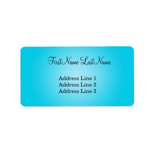 Étiquette de adresse bleu moderne