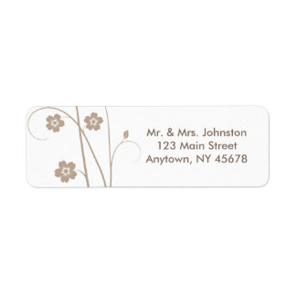 Étiquette de adresse Blooms tourbillonnant