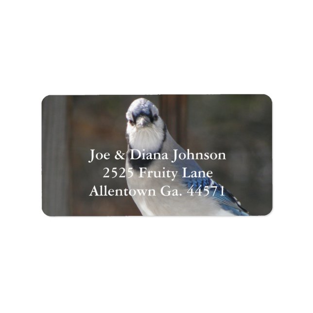 Étiquette de adresse Blue Jay (Devant)