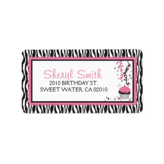 Étiquette de adresse Boutique Chic Cupcake