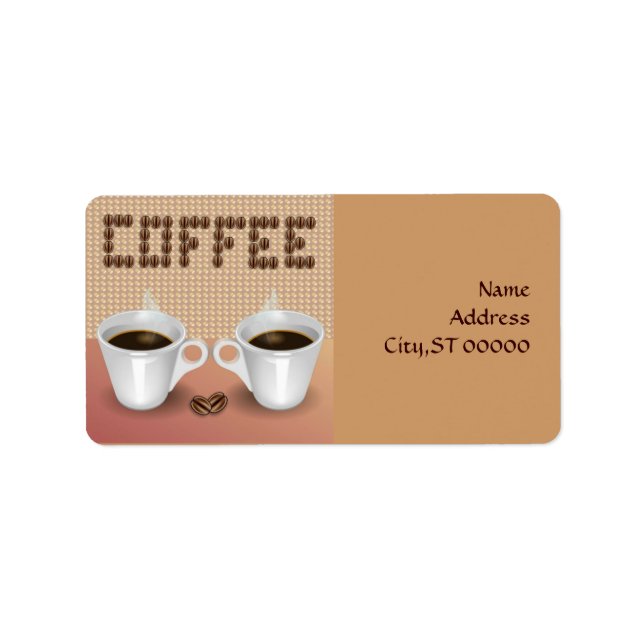 Étiquette de adresse café (Devant)