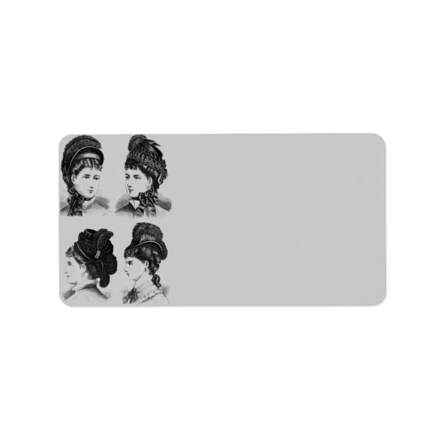 Étiquette de adresse Casquette vintage (Devant)