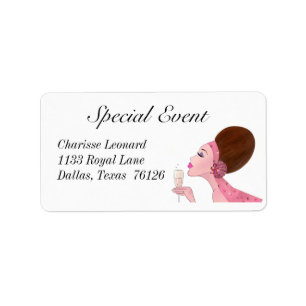 étiquette de adresse "Champagne Diva"