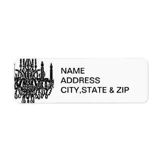 ÉTIQUETTE DE ADRESSE CHANDELIER