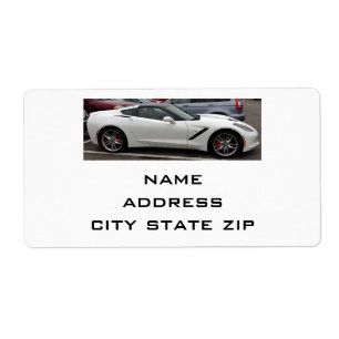étiquette de adresse "CHEVY CORVETTE STINGRAY"