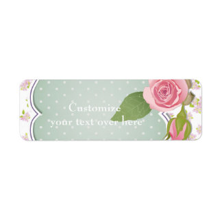 Étiquette de adresse chic chic Shabby romantique