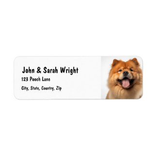 Étiquette de adresse Chow Chien personnalisé