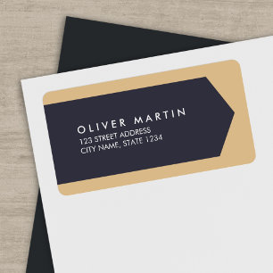 Étiquette de adresse classique simple et moderne