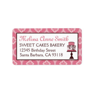 Étiquette de adresse commercial Sweet Cake