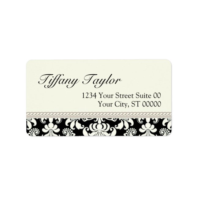 Étiquette de adresse Damask 1 1/4" x 2 3/8" (Devant)