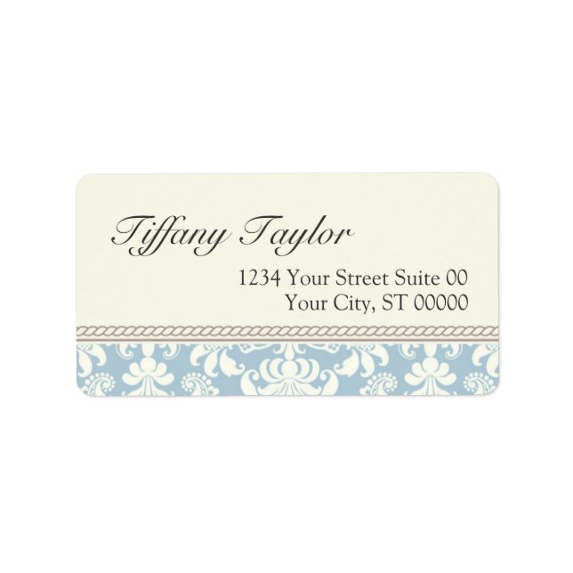Étiquette de adresse Damask 1 1/4" x 2 3/8" (Devant)