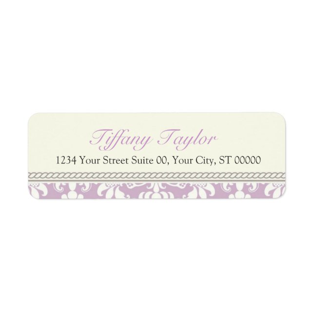 Étiquette de adresse Damask 3/4" x 2 1/4" " (Devant)