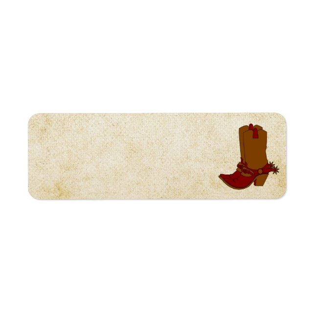 Étiquette de adresse d'amorçage Cowgirl (Devant)