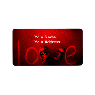 étiquette de adresse d'amour