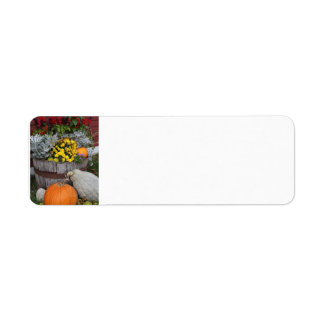 Étiquette de adresse d'automne