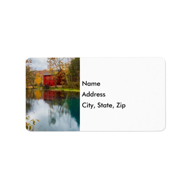 Étiquette de adresse d'automne Alley Mill (Devant)