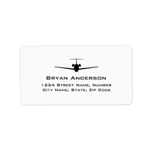 Étiquette de adresse d'avion