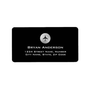 Étiquette de adresse d'avion
