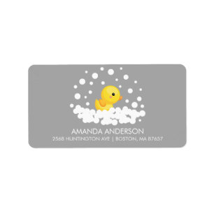 Étiquette de adresse de Baby shower de canard en