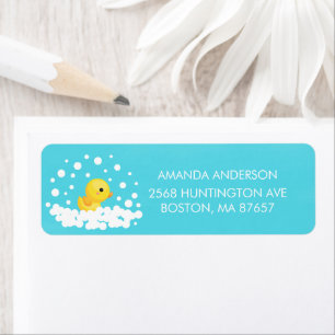 Étiquette de adresse de Baby shower de canard en c