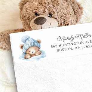 Étiquette de adresse de Baby shower d'ours