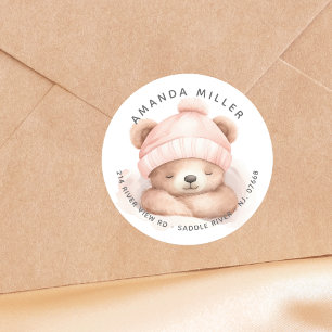 Étiquette de adresse de Baby shower d'ours